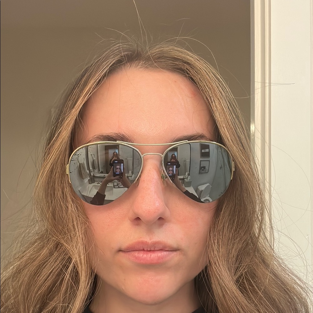 Used Tory Burch Aviator Sunglasses with Silver Frame